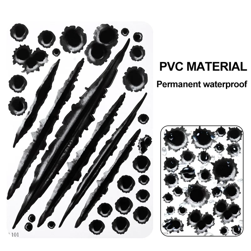 Забавные автомобильные наклейки сделай сам с 3D отверстием для пули аксессуары