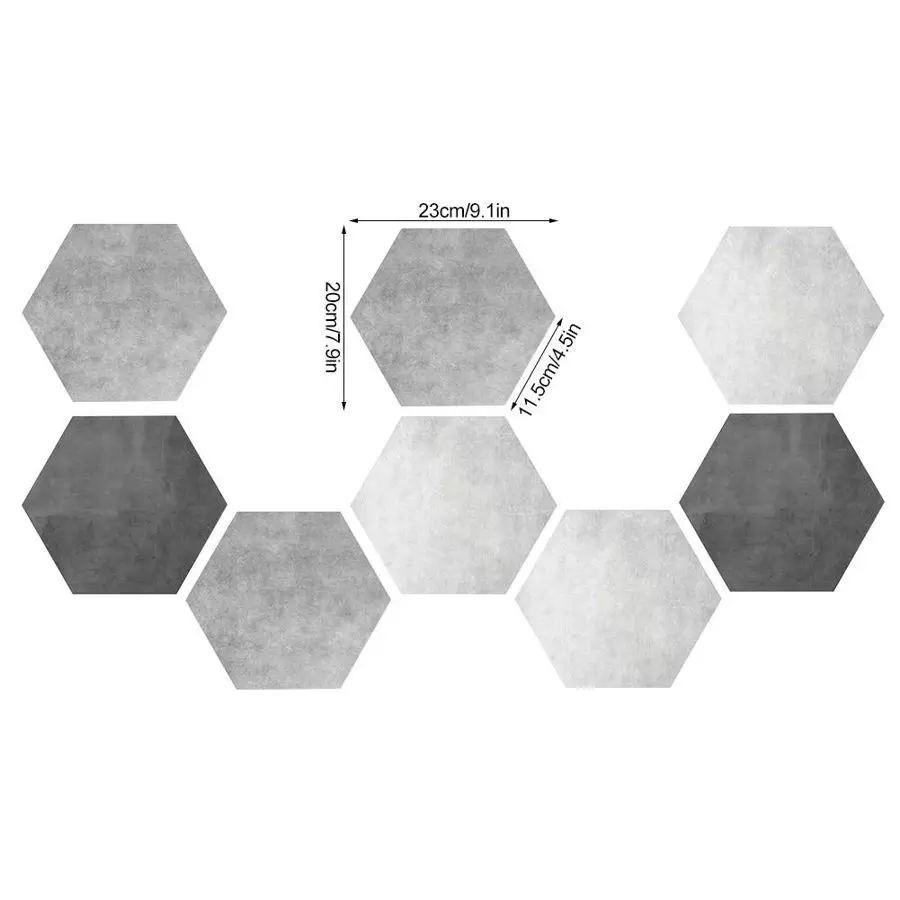 10 шт. водонепроницаемые Нескользящие шестигранные самоклеящиеся керамические