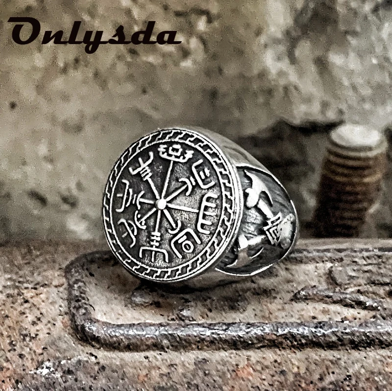 Новые трендовые кольца в стиле хип хоп рок панк скандинавские мифологические