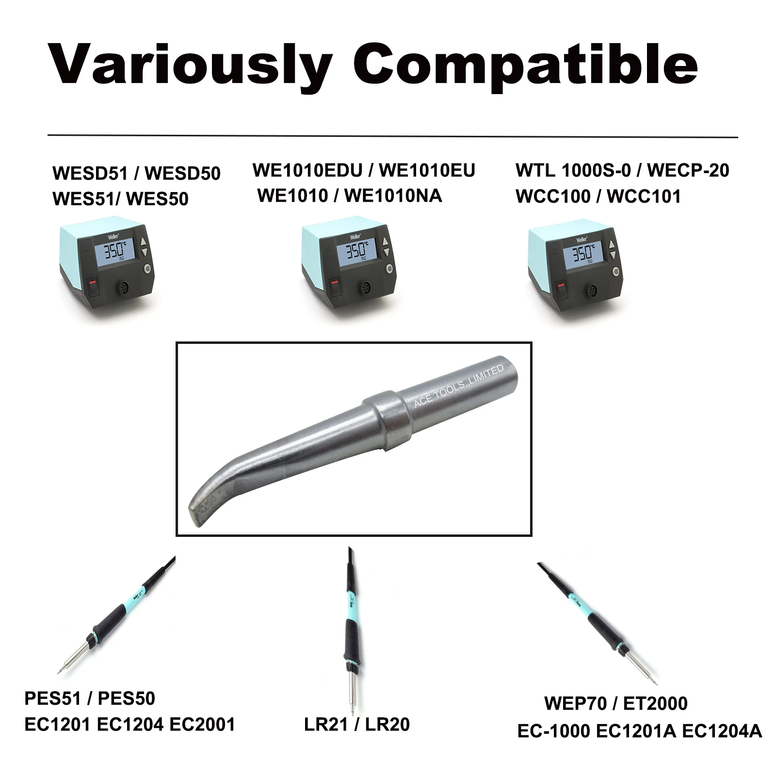 

10 PCS ETMX Soldering Tip Bent Chisel 3.2mm Solder Iron Fit WELLER WES51 WES50 WESD51 WE1010NA WE1010EU PES51 PES50 LR21 LR20