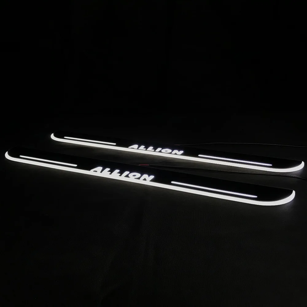 Rqxr Led перемещение двери Накладка для Toyota Allion динамический порога пластина