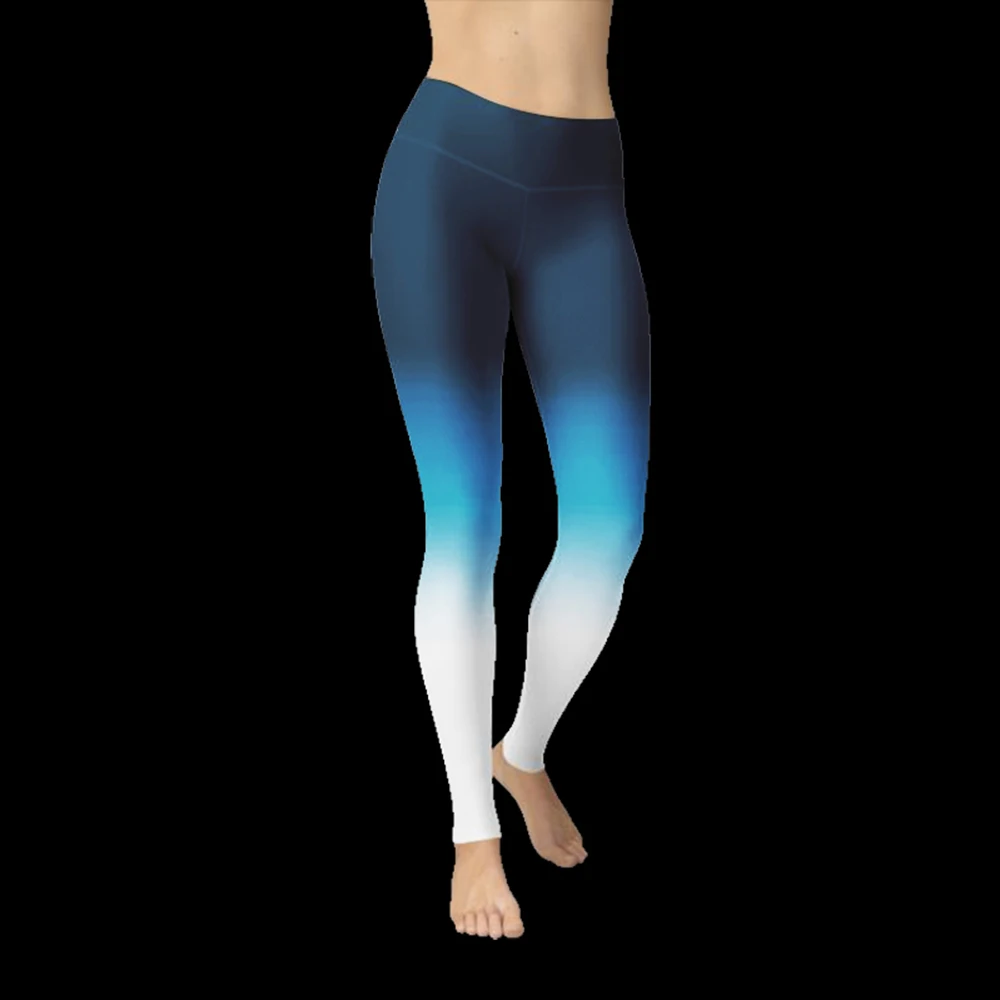 

2019 Summer Workout Sports Gradient Color Customize Capri Leggings