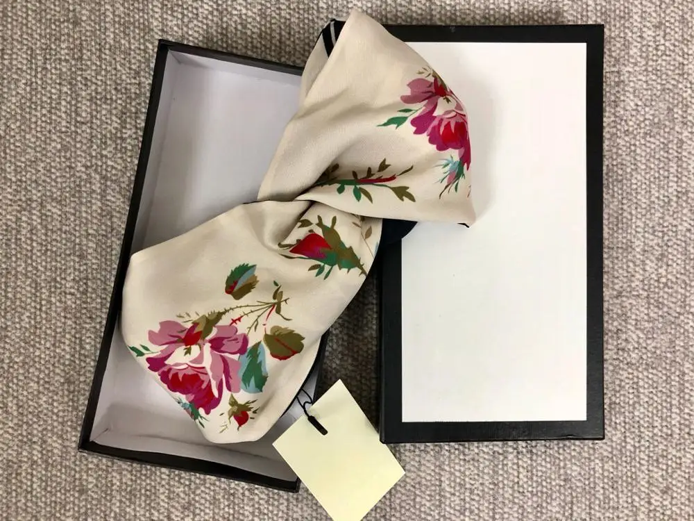 

women silk twill satin headbands wide-brimmed floral cross hairbands