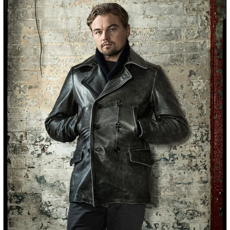 

Version1930 s PEACOAT двубортная шуба, импортная мотоциклетная куртка из США