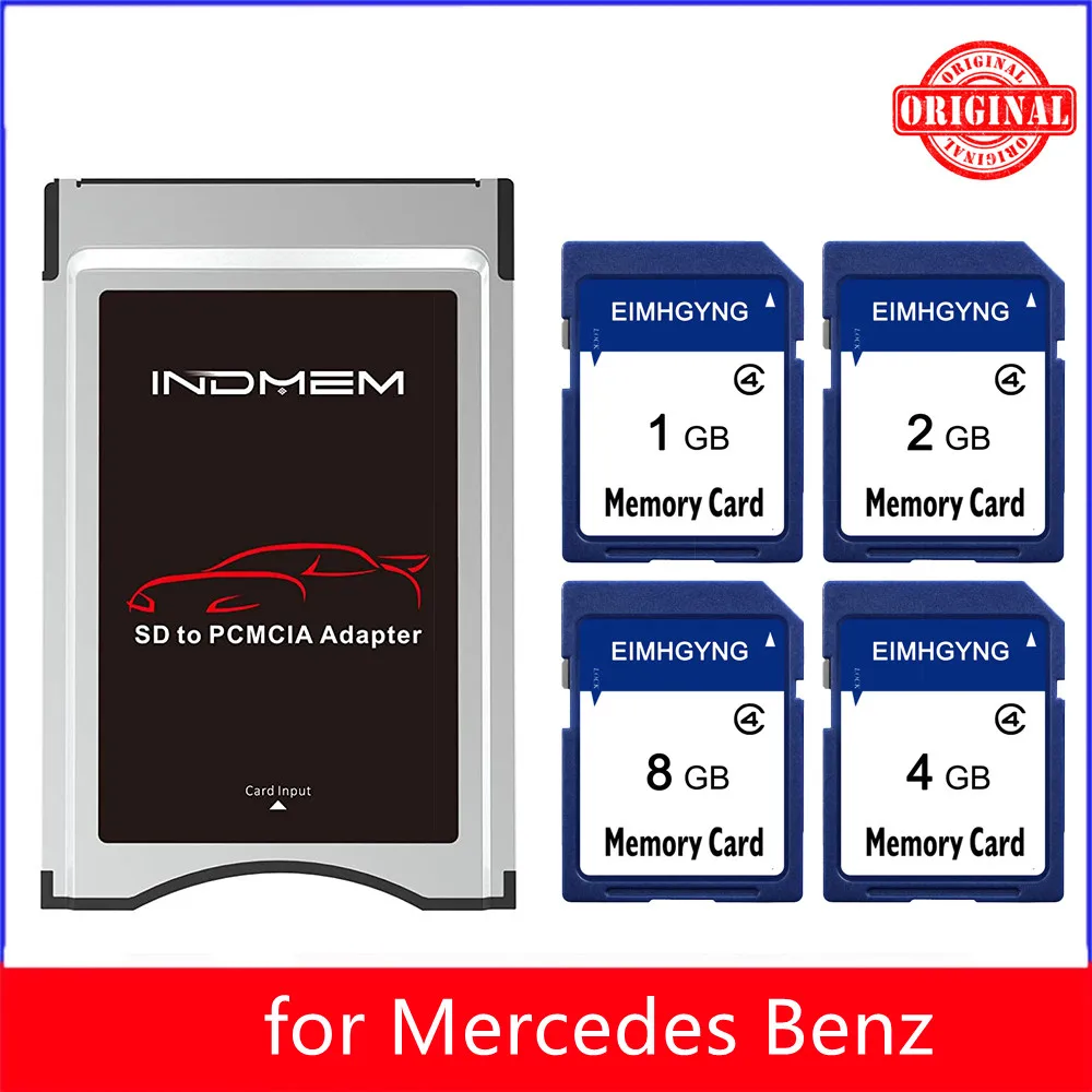Адаптер PCMCIA-SD карты памяти с SD-картой 1 Гб 2 ГБ 4 8 для Mercedes Benz S E C GLK CLS Class | Компьютеры