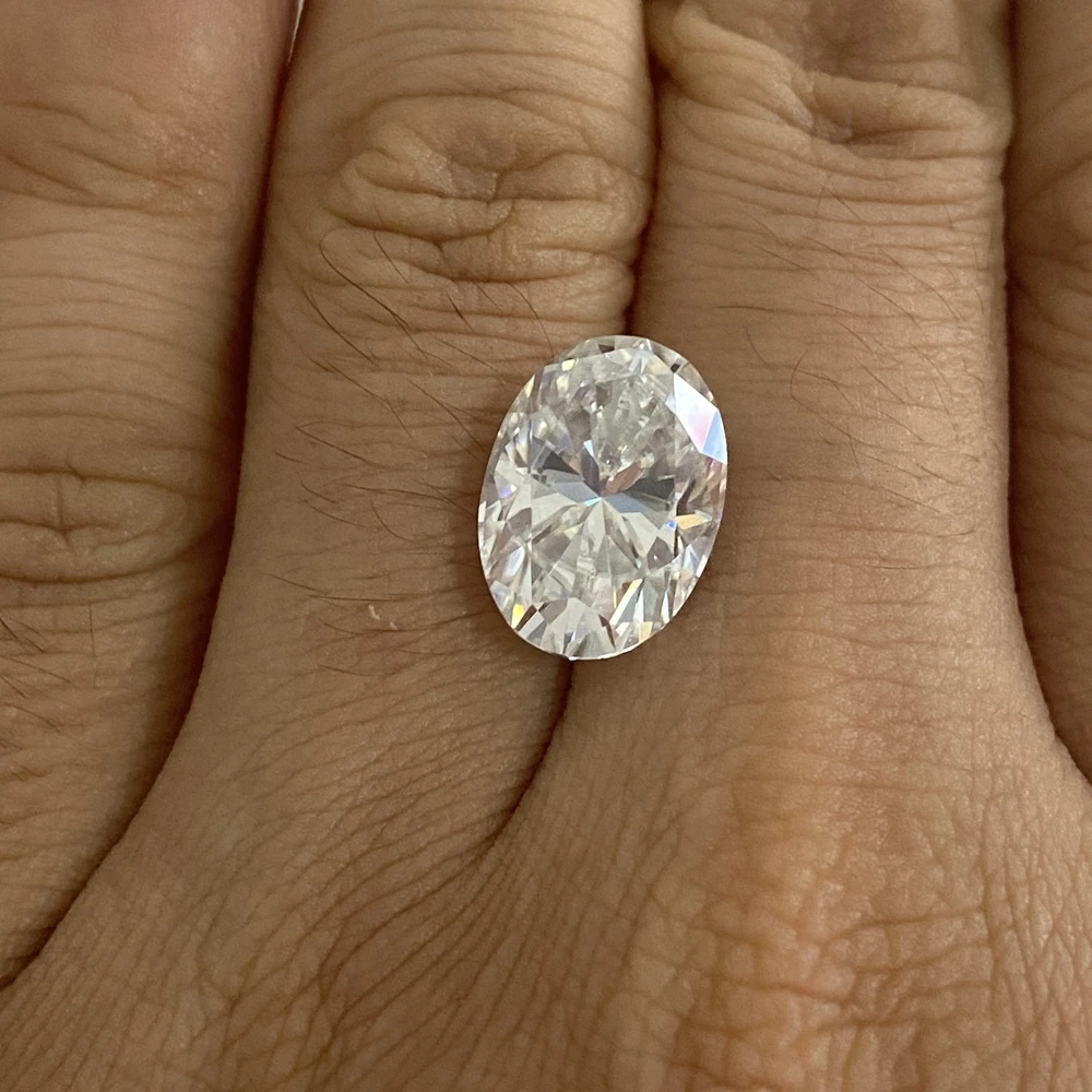 Классический Ювелирное Украшение с белым Цвет D VVS овальным вырезом