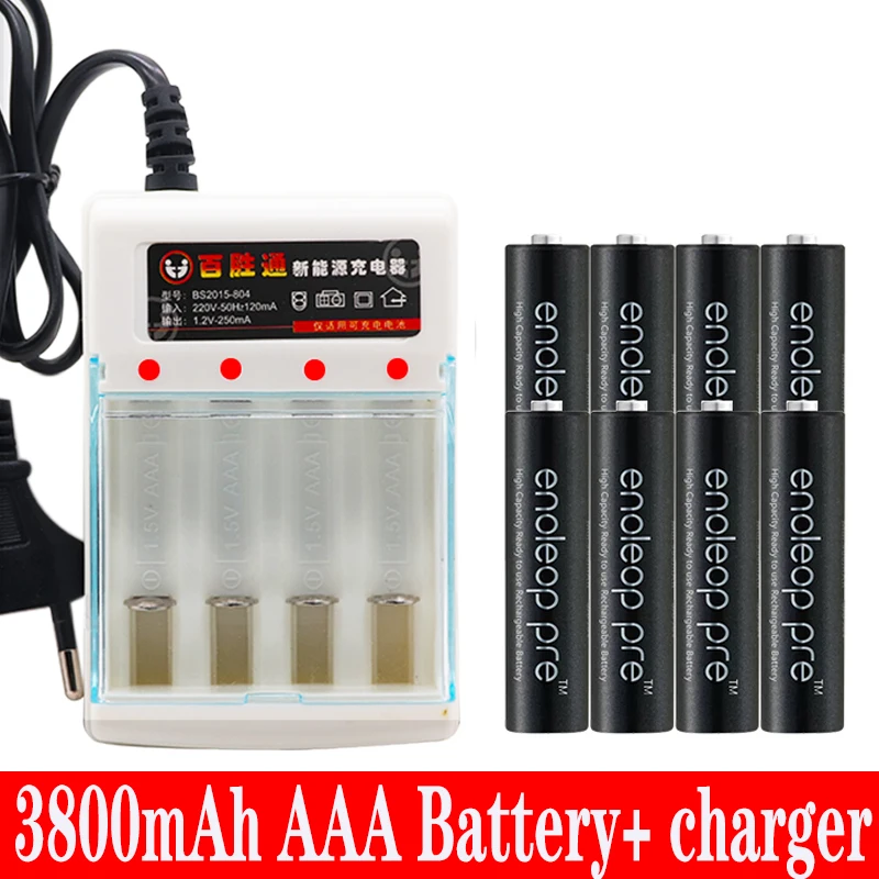 Figh качество 1 2 V 3800mAh NI MH AA предварительно Заряженная NI-MH аккумуляторная батарея aa
