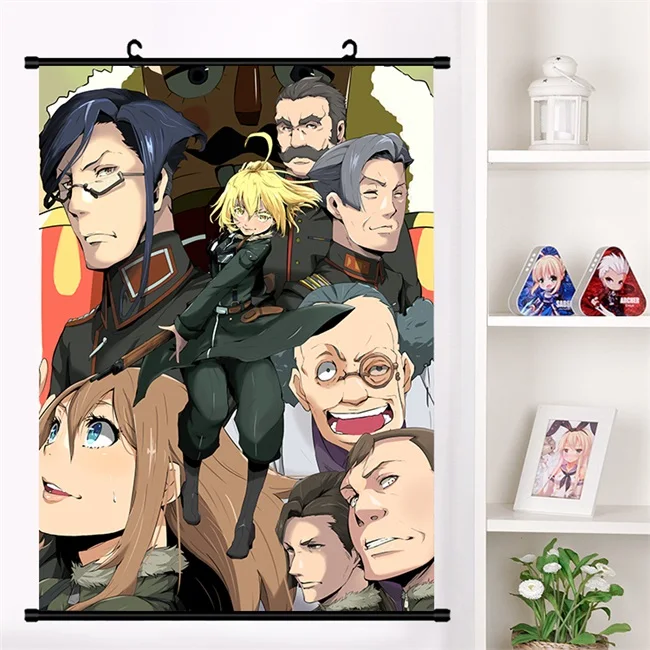 Аниме Youjo Senki Saga of Tanya the Evil Tanya Degurechaff настенный плакат с прокручивающейся стенкой Otaku коллекция домашнего декора - Цвет: P