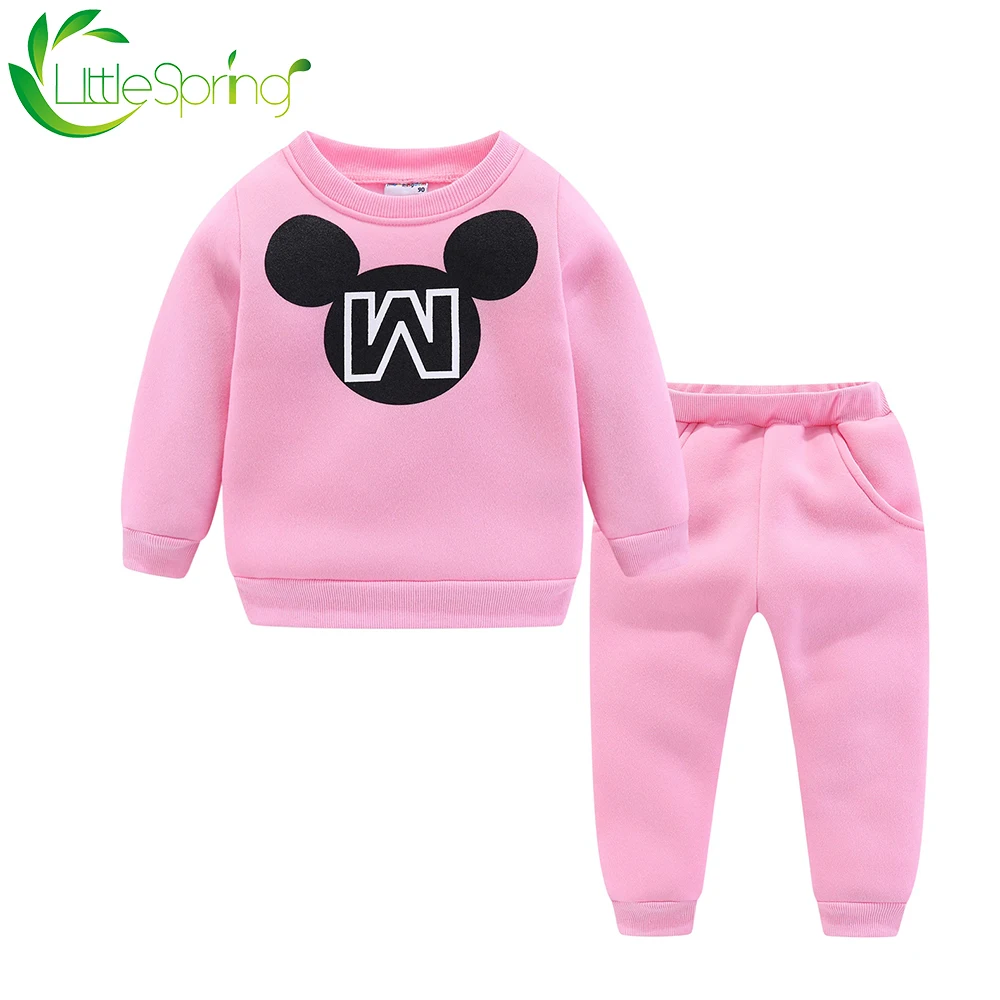 LittleSpring/Новинка Комплект одежды для малышей Хлопковая одежда с рисунком