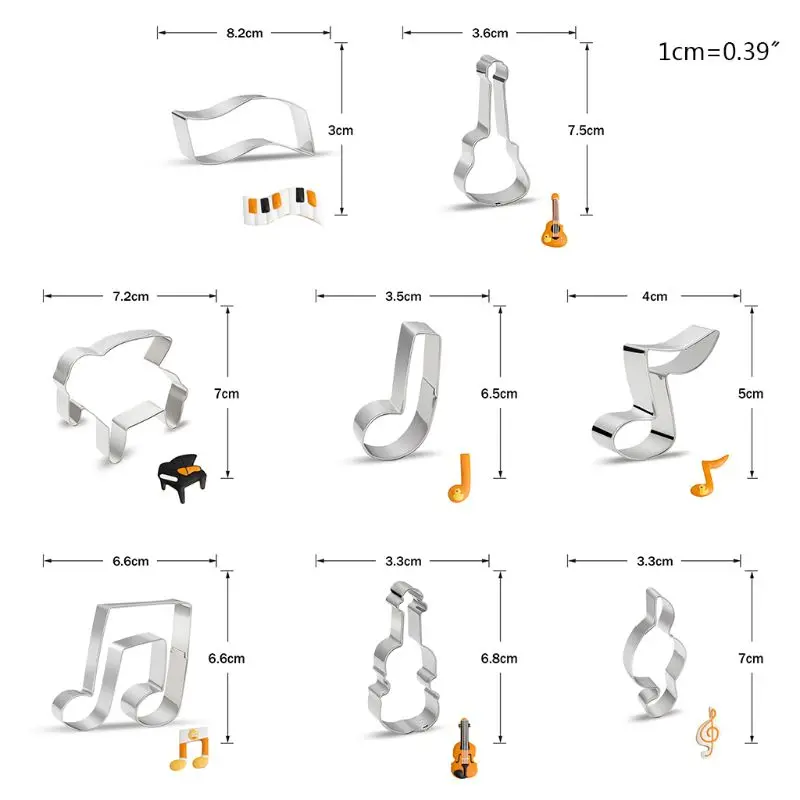 8 стилей из нержавеющей стали для нарезки печенья прессформы с принтом