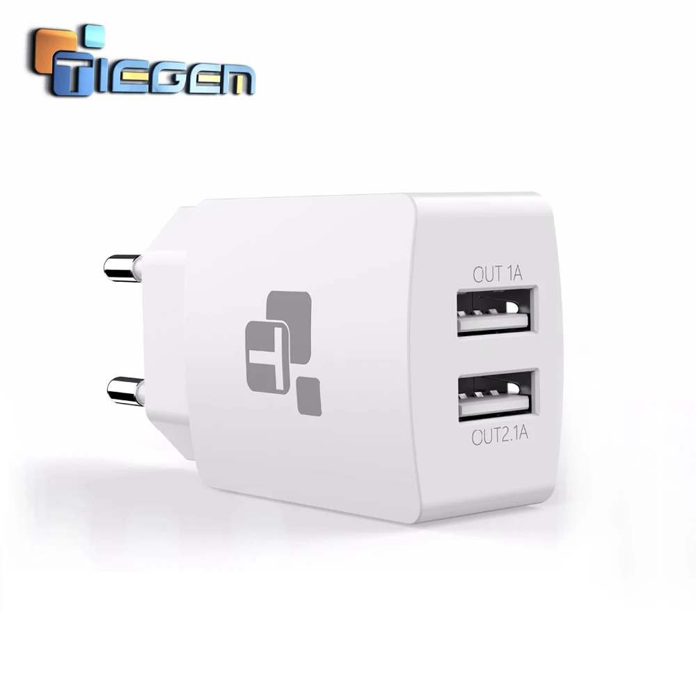Универсальное зарядное устройство TIEGEM с 2 портами для путешествий два usb адаптера