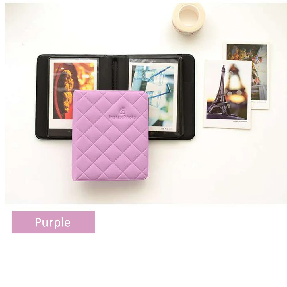 36 Pockets Purple 36/84/96 карманы мгновенный чехол для фотографий в альбоме для ЖК-дисплея с подсветкой Fujifilm Instax Mini8/9/фотоаппаратов моментальной печати 7 s/7C/25/70 90 мини-пленка фотоальбом Fuji Instant - Цвет: 36 Pockets Purple