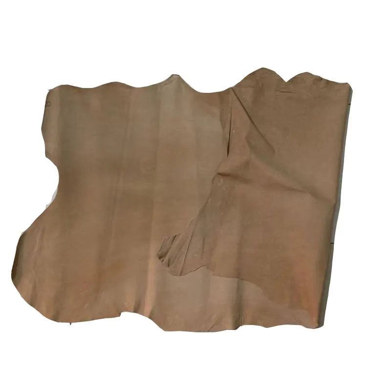 

Khaki Genuine pig split suede leather material whole piece