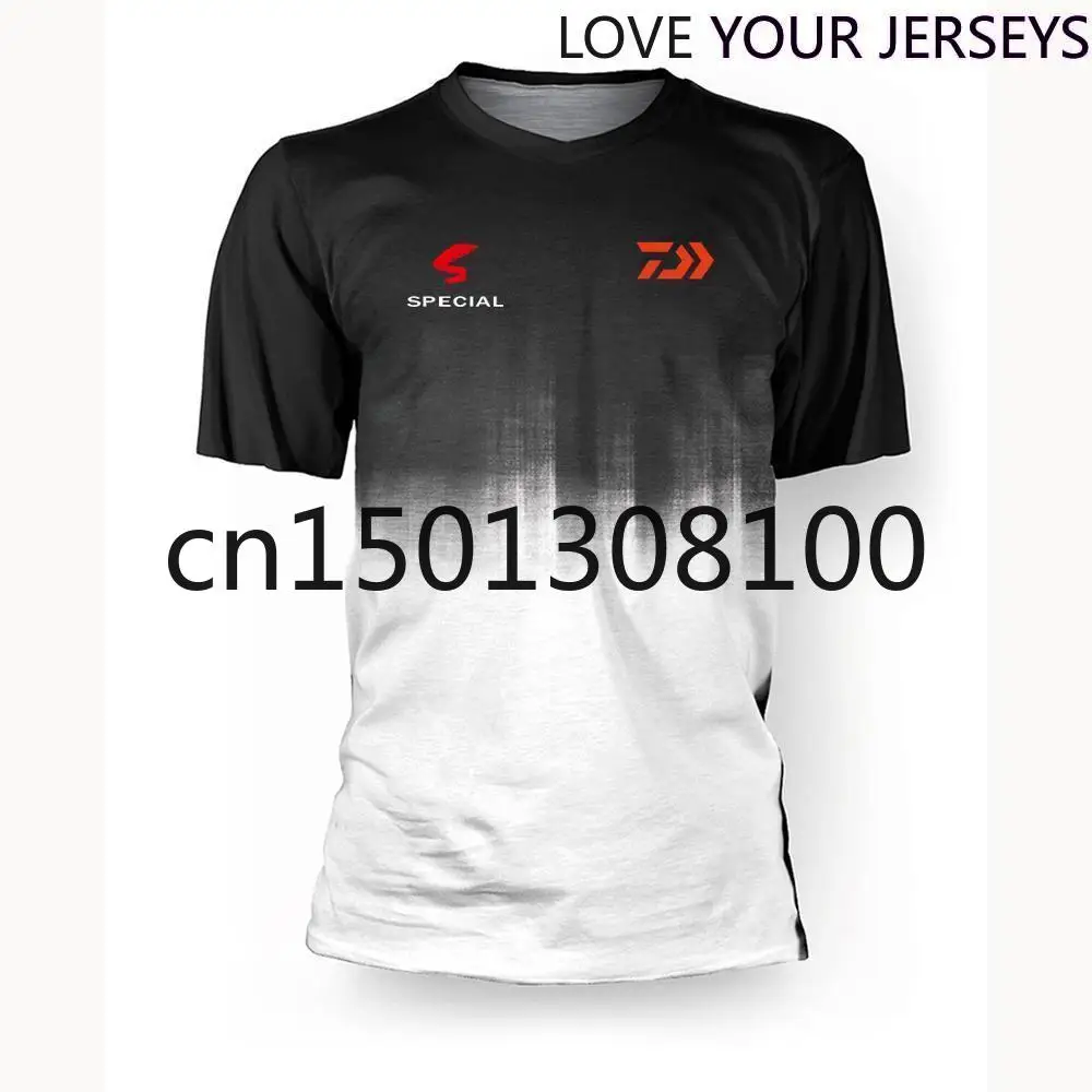 

XS-5XL Summer Men Fishing T-shirt Short Sleeve Fishing Clothes Breathable Anti-UV DAIWA Fishing Shirt Clothing Drop Shipping