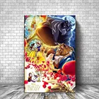 Алмазная живопись 5D сделай сам, Новое поступление, набор мозаики из мультфильмов Красавица и Чудовище, детское искусство, полная вышивка, домашний декор