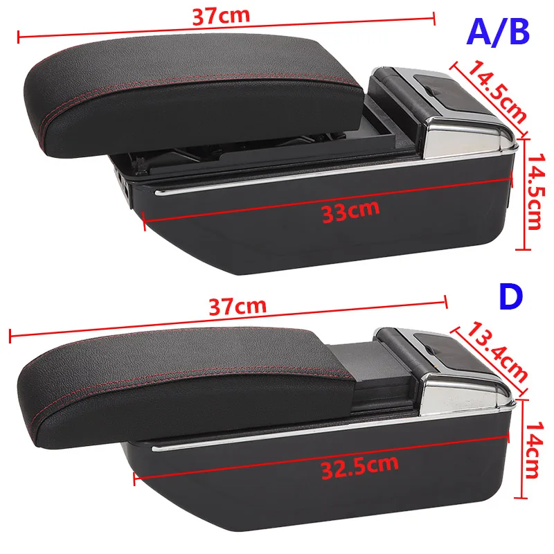 Universal Car Armrest central model armrest box car accessories storage modification Retrofit parts with USB LED | Автомобили и
