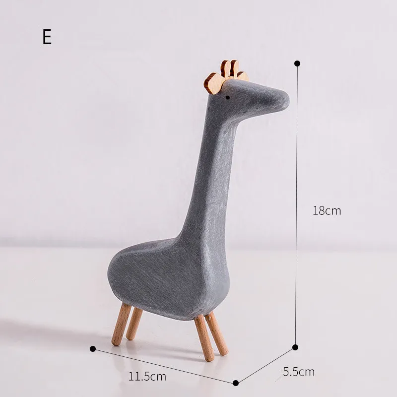 Living Room Decor Nordic Style Decoration Animal Figurines Cartoon Ornaments