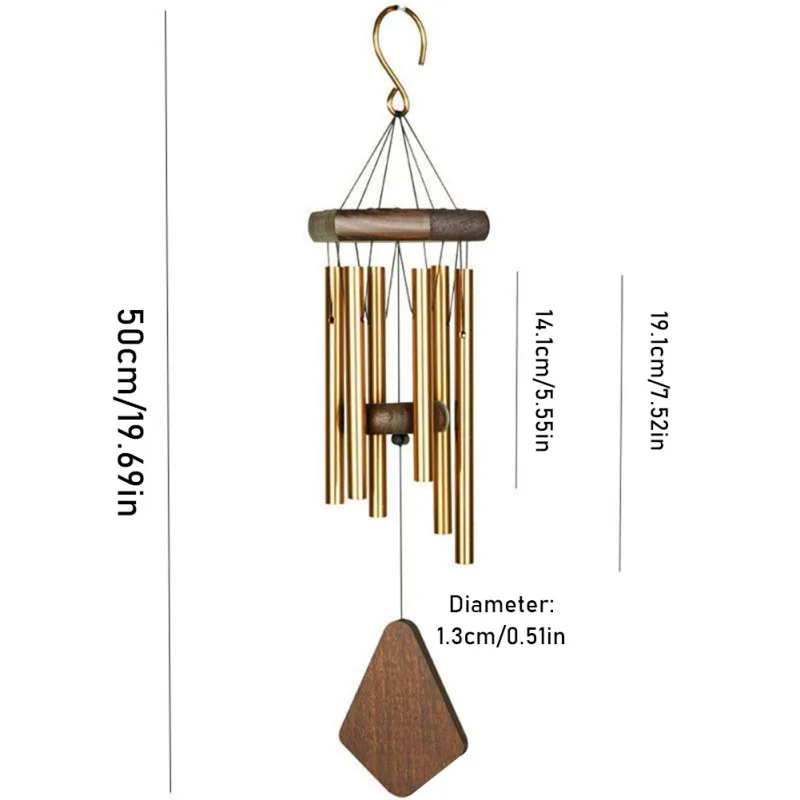 

Outdoor Metal Wind Chimes Wind Bell Yard Garden Window Bells Decoration Wall Hanging Ornament Home Pendent