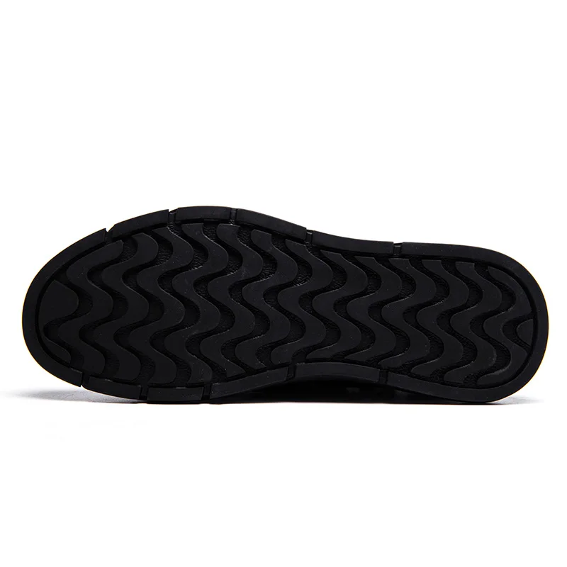 Мужские повседневные кожаные ботинки зимние на платформе Нескользящие с мехом