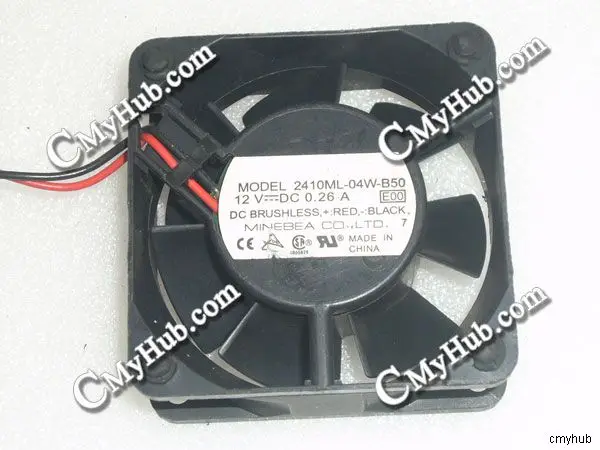 

For NMB-MAT 2410ML-04W-B50 E00 DC12V 0.26A 6025 6CM 60mm 60X60X25mm 3Pin 2Wire Cooling Fan