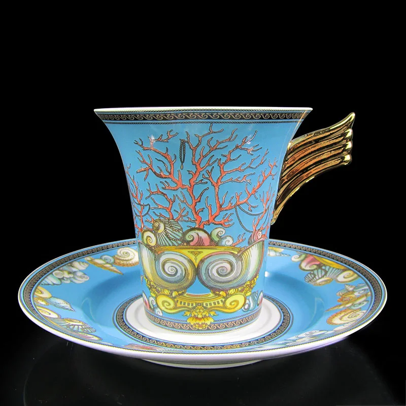 Королевский стиль золотой высшего класса костяной фарфор кофейная чашка