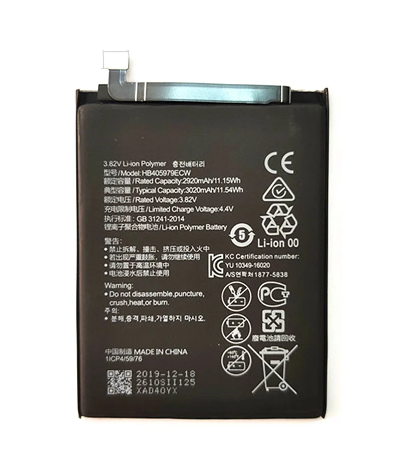 Аккумулятор HB405979ECW 100% мА · ч для Huawei honor 6A Honor 8A 3020 DLI-AL10 DLI-AL10B DLI-TL20 LX1 L41 L29 AL00 |