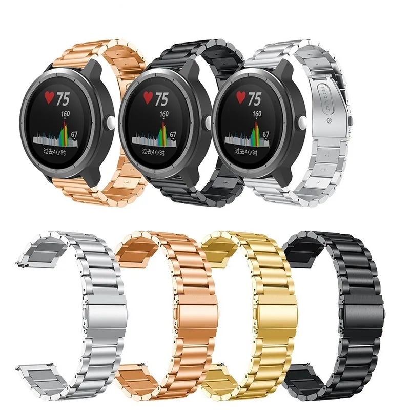 Ремешок из нержавеющей стали для наручных часов Garmin Vivoactive 3 20 мм спортивный