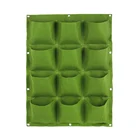 Вертикальные фотонетканые ткани с 12 карманами, подвесные сумочки для посадки на стену, зеленые карманы, аксессуары для украшения сада