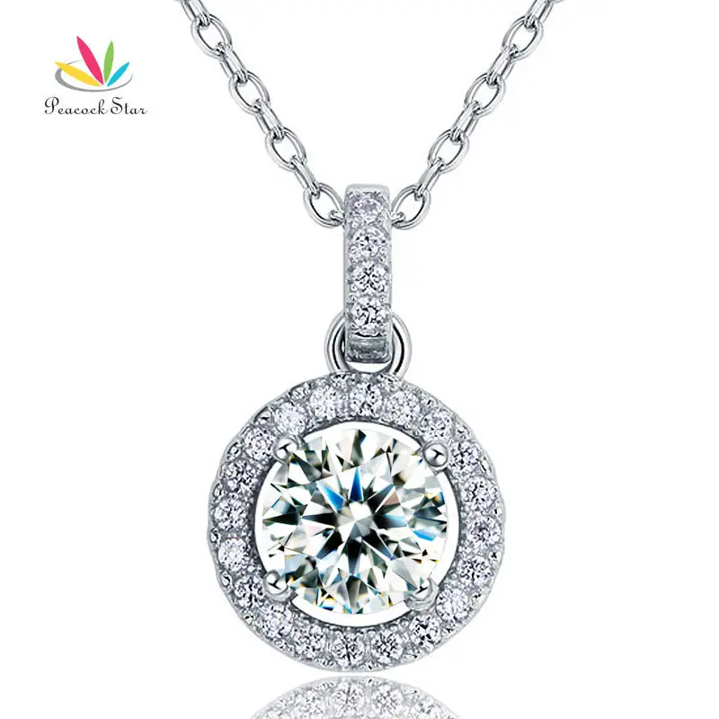 Цепочка из серебра 925 пробы с подвеской в виде павлина и звезды 1 карат|925 sterling silver