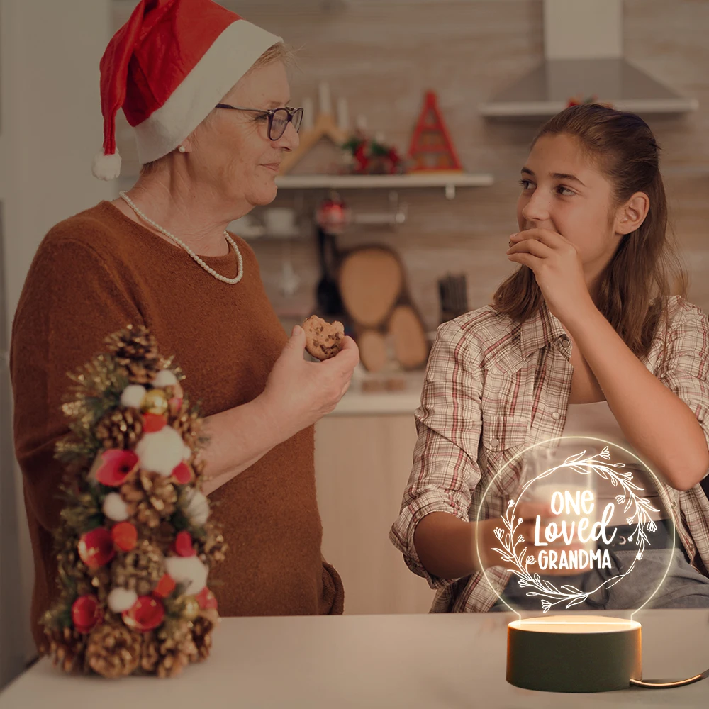 Ночной светильник с персонализированной гравировкой акриловый ночник USB 3D