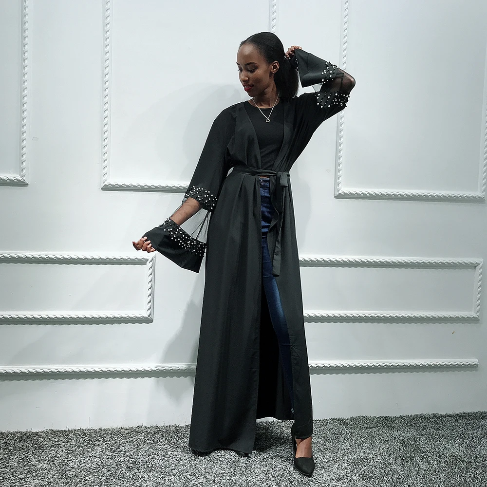 

Black Abaya Robe Femme Kimono Muslim Hijab Dress Jilbab Caftan Kaftan Dubai Abayas For Women Ramadan Turkish Islamic Clothing