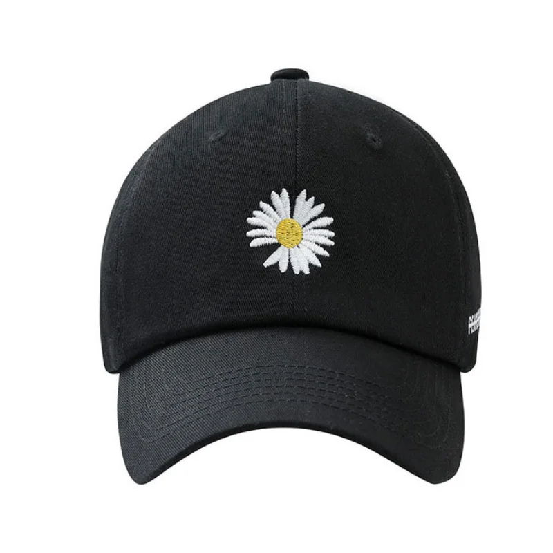 

Embroidered Korean Hat Four Seasons Universal Sun Hats for Women Uv Protection Collapsible Unisex Cap Czapka Dla Dziewczynki A