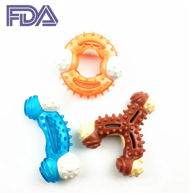 Dog Chew Toy Pet Molar Bite Toys Food Treat Tooth Brush Cleaning trainging For Doggy Puppy Toothbrush Dental Care Perros Dla Psa