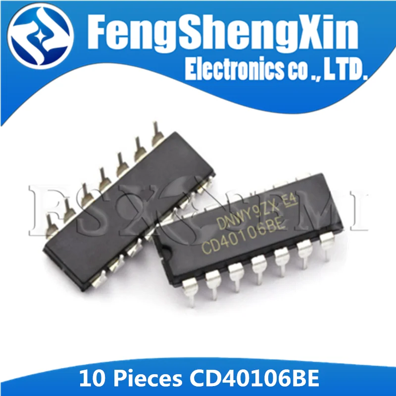 10 шт./лот CD40106BE DIP 14 CD40106 CMOS Hex Schmitt Trigger IC|schmitt trigger|ic cd40106ic cmos |