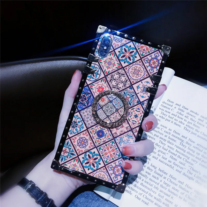 Модная квадратная рамка чехол для samsung J4 J6 плюс A50 A70 M10 M20 M30 Note 8 9 A10 A20 A30 S10 S8 S9 S10E