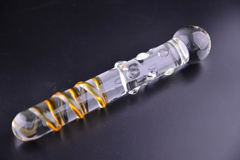 С украшением в виде кристаллов Стекло фаллоимитатор искусственный пенис