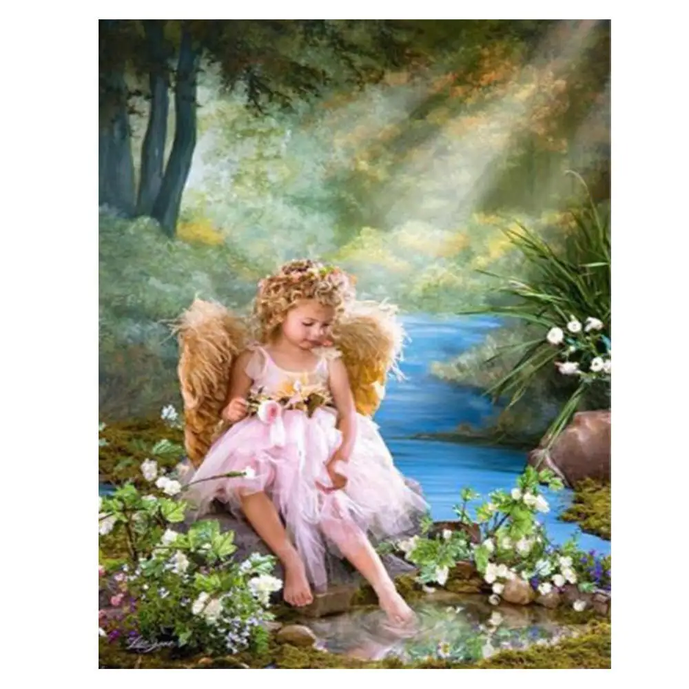 Алмазная 5D картина ангельская девушка сделай сам вышивка крестиком 3D украшение