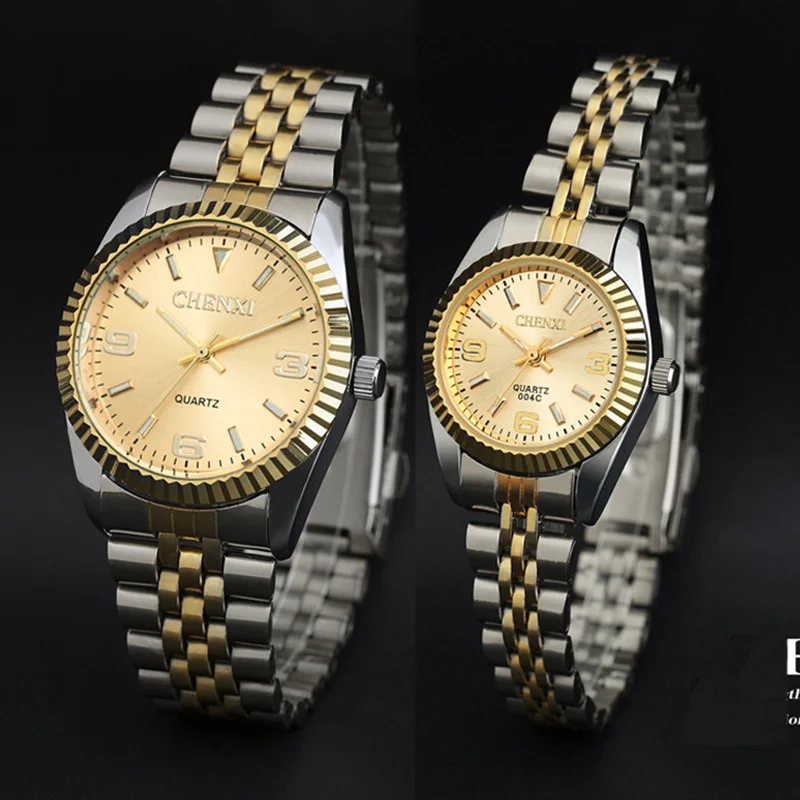 

NEW Luxury Lover Watches Fashion Stainless Steel Quartz Watch Men Women Dress Waterproof Couple Wristwatch Relojes Hombre 2021