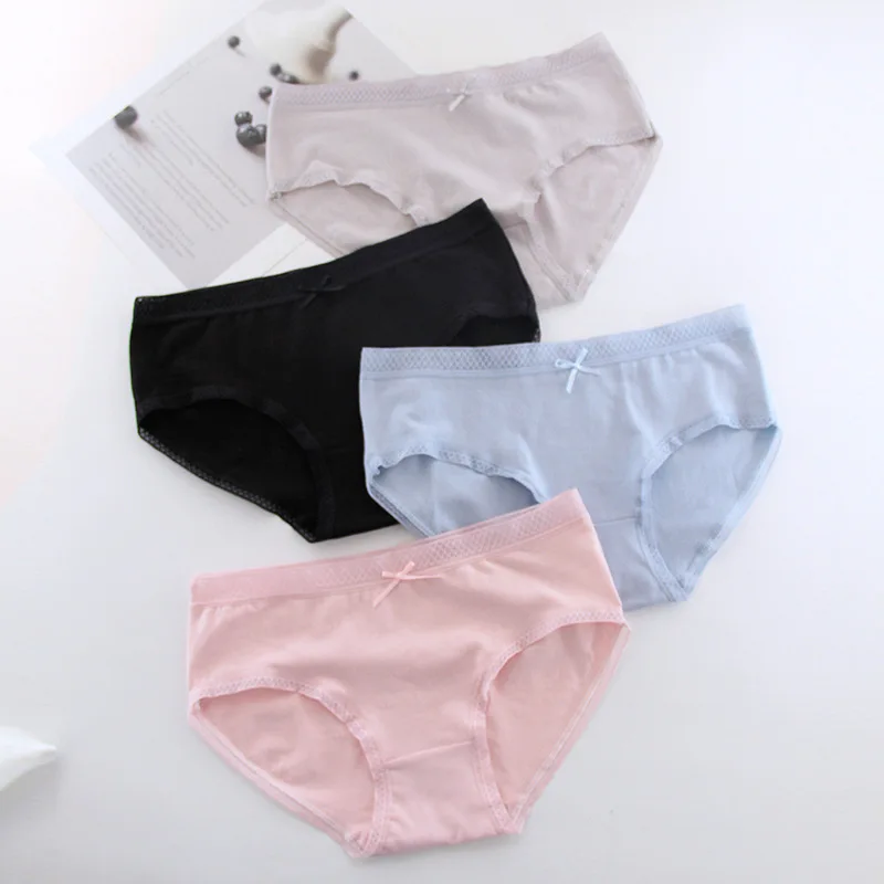 2019 Girls Cotton Panties Teenages Underwear Children Soft Mid Waist Briefs Casual Young Majtki Dziewczynka | Мать и ребенок