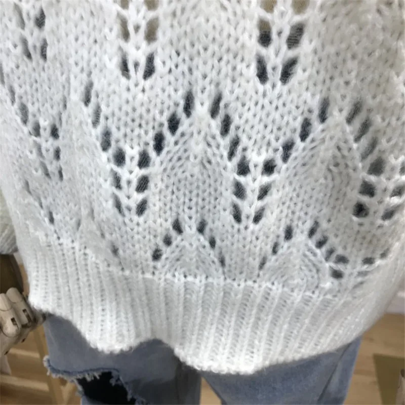 2019 новый свитер женский Осень Зима корейский ленивый свободный Ins выдалбливают