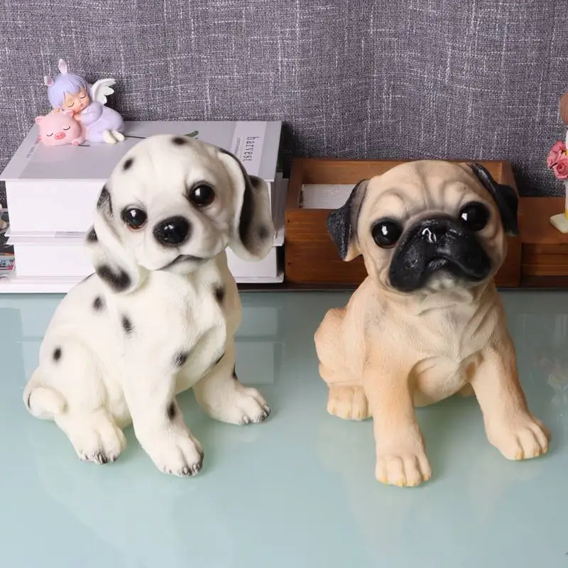 

Pastoral Simulation Animal Cute Pug Resin Accessories Home Livingroom Table Figurines Crafts Outdoor Garden Sculpture Decoration