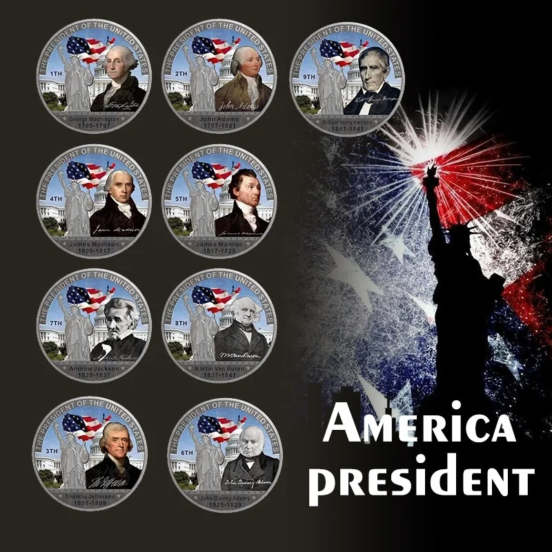 Новый праздничный подарок окрашенный George H. W. Чехол с посеребренными монетами 41