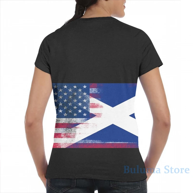 Хлопковая футболка для мужчин и женщин модная рубашка с американской половиной