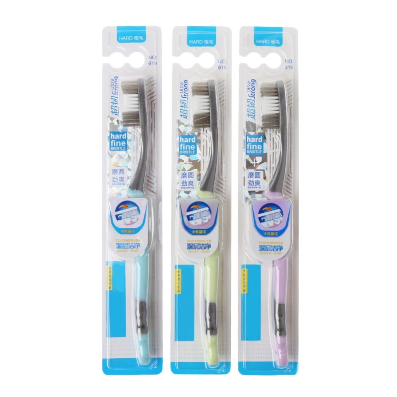 

1pc Super hard bristles Tooth brush for Adult Remove Smoke Blots Coffee Stains