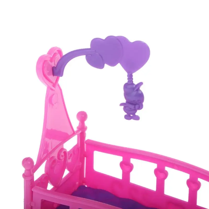 

Rocking Cradle Bed Doll House Toy Furniture For Kelly Babie Doll Accessories Girls Toy Gift