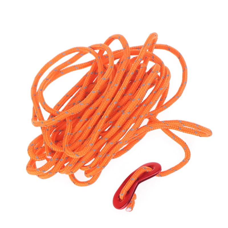 

4m * 4mm Reflective Tent Hanging Rope Tent Wind Rope Awning Aluminum Alloy Buckle Tent Reflective Rope Tool