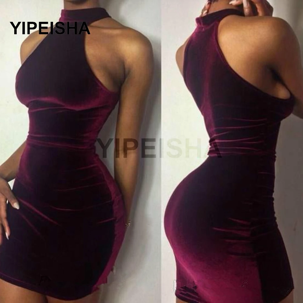 

Sexy Grape Short Mini Cocktail Dress Sheath High Neck Holiday Club Homecoming Party Dress Plus Size Custom