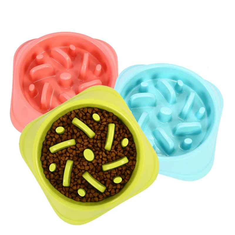 

2019 Draagbare Huisdier Hond Feeding Bowls Puppy Slow Down Eten Feeder Schotel Darm Voorkomen Obesitas Honden Levert Dropshippi
