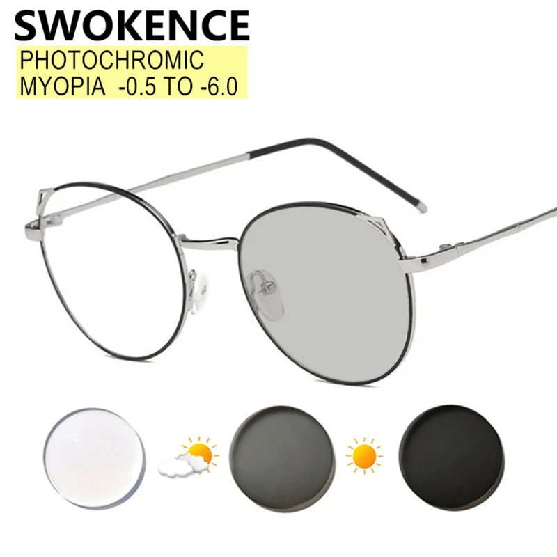 SWOKENCE фотохромные Рецептурные очки для близоруких 0 5 до 6 Для мужчин женщин