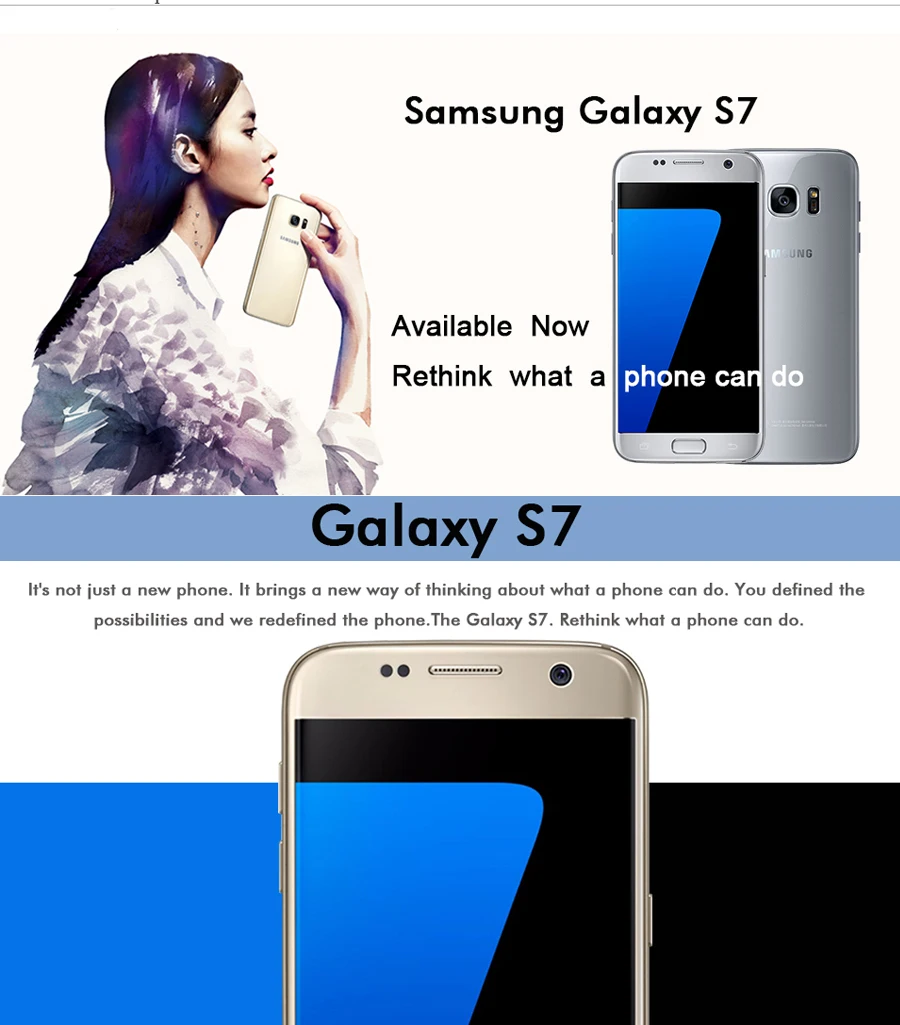 

Unlocked Original Samsung Galaxy S7 G930F G930V G930P Mobile Phone RAM 4GB ROM 32GB LTE 4G Android Octa Core 5.1" 12MP CellPhone